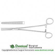 Holzbach Hysterectomy Forcep Straight Stainless Steel, 24.5 cm - 9 3/4"